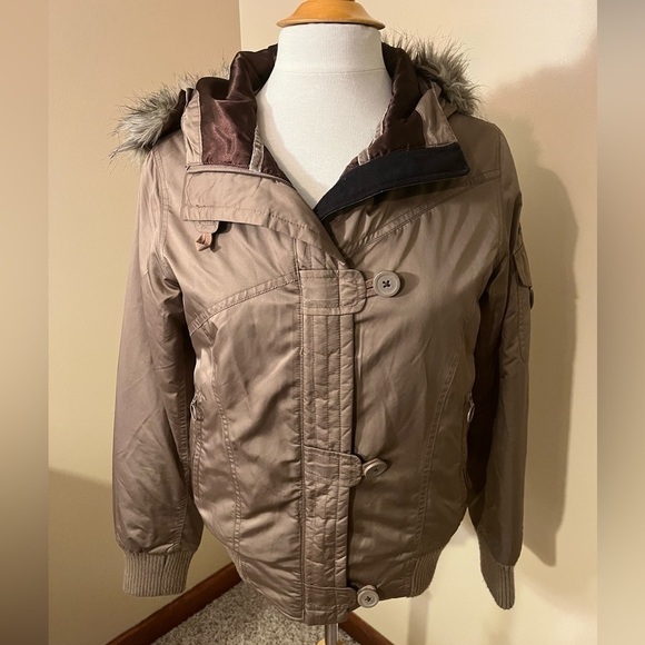 Columbia Women’s Brown Waterproof Detachable Hooded Coat Sz S EUC - Picture 8 of 11